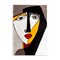 Stupell Industries Cubist Bold Face Wall Plaque Art Design by Ruth Fromstein